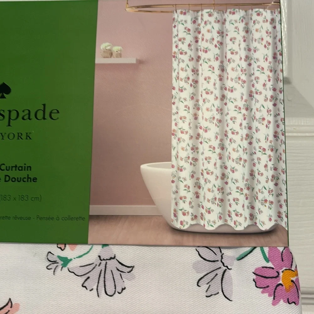 Kate Spade Floral Shower Curtain NEW WITH TAGS